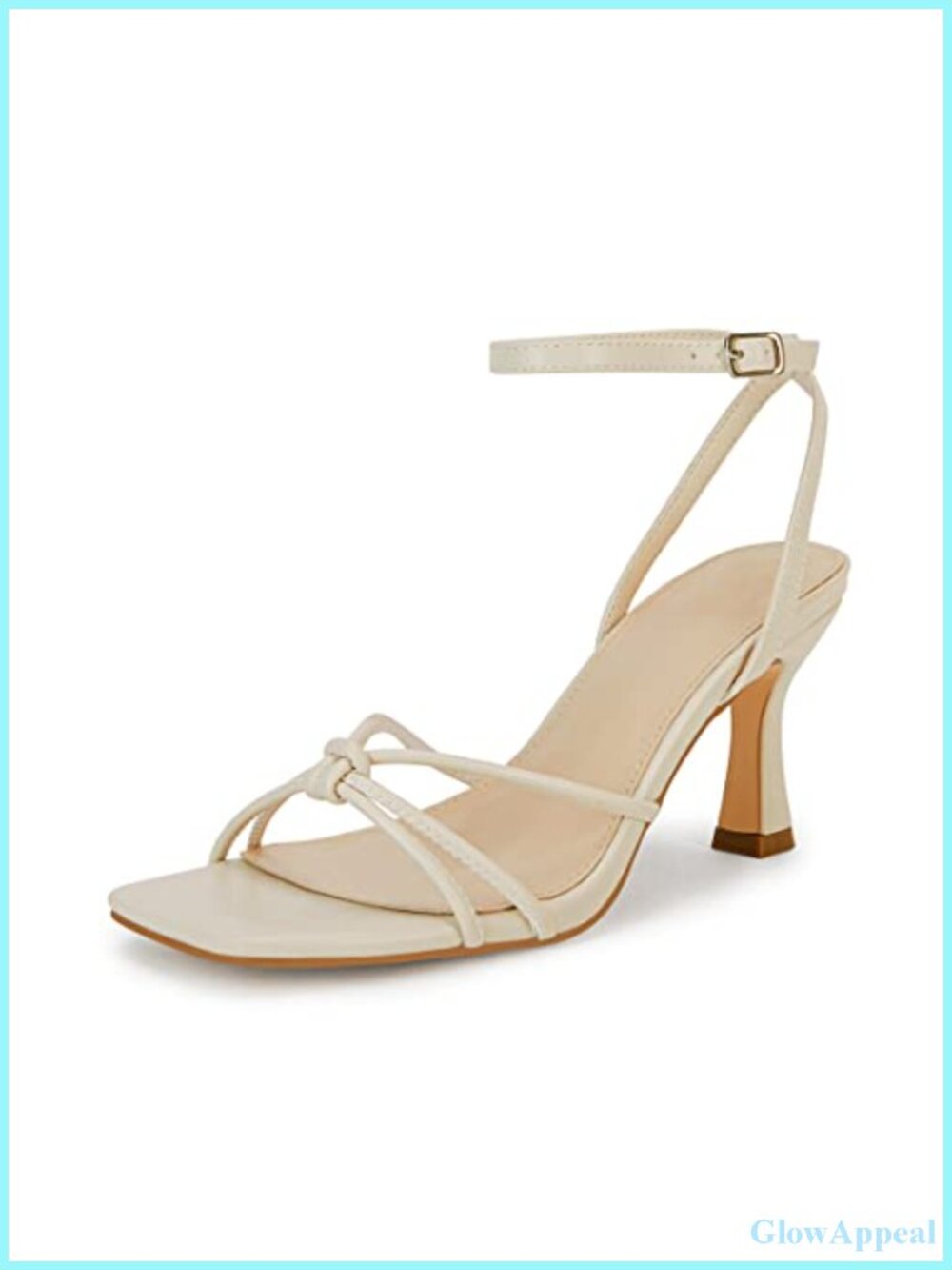 Women's Square Open Toe Stiletto Kitten Heel Ankle Strap Slingback